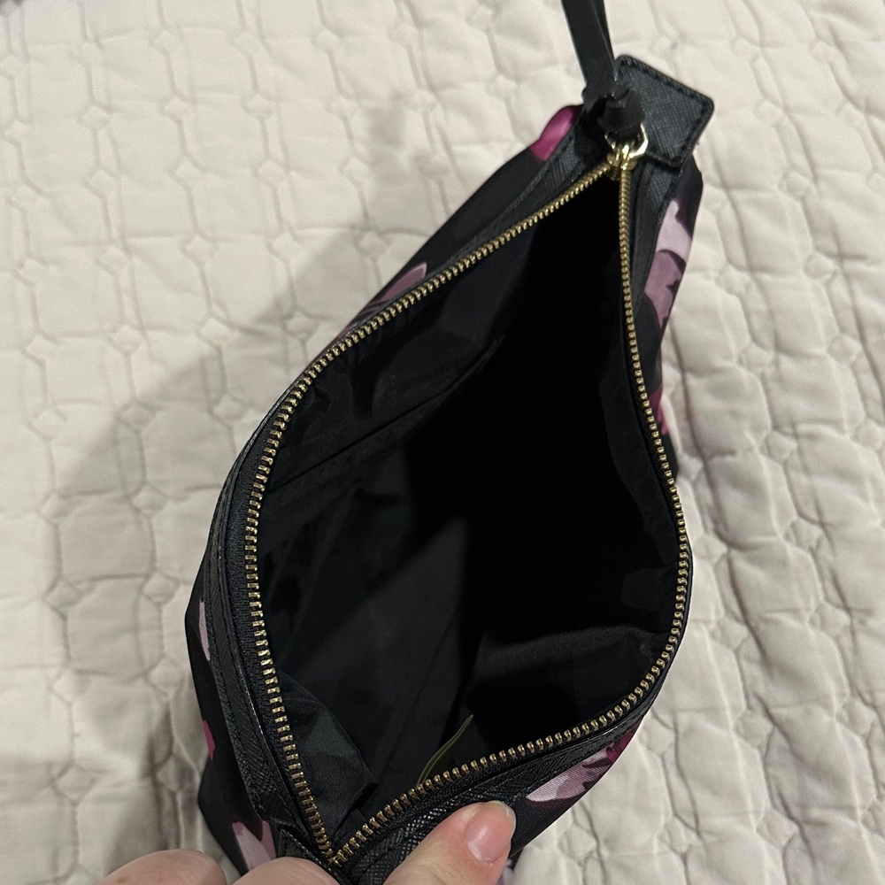Kate Spade Black and Purple Floral Cosmetic Bag - Picture 3 of 3
